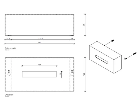 Салфетница, Decor Walther, KB, шгв 120*250*75, цвет-хром — изображение 1