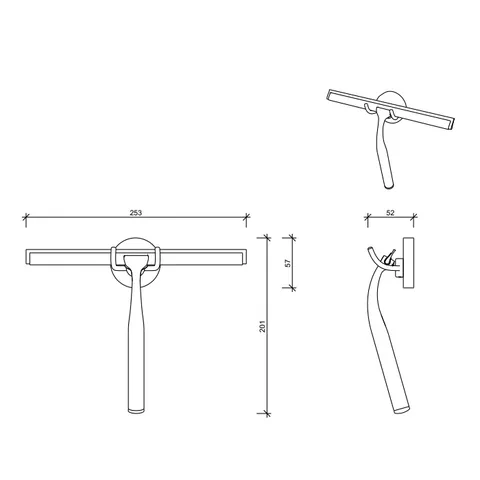 Стеклоочиститель, Decor Walther, QUICK, ширина, мм-250, глубина, мм-30, высота, мм-165, цвет-хром — изображение 1