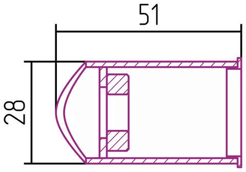 Модуль, Сунержа, скрытого подключения, для МЭМ d 28 мм, шгв 28*51*28, цвет-античное белое золото — изображение 1