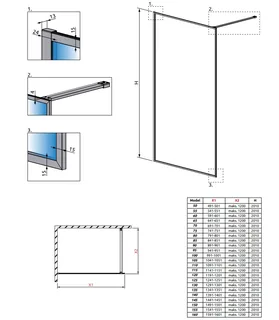 Душевая перегородка, Radaway, Modo F II, шв 1000*2000, хром, цвет стекла-прозрачный, Easy Clean — изображение 1