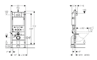 Инсталляция для унитаза, Geberit, Duofix, шгв 500*120*1120 — изображение 1