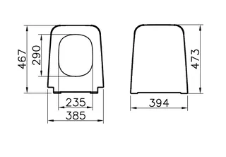 Сиденье для унитаза, Vitra, Equal, шг 394*473, цвет-белый — изображение 1