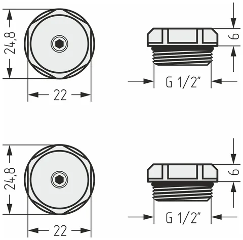 Спускной клапан, Сунержа, d 25 мм (G 1/2" НР), цвет-белый — изображение 1