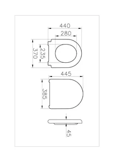 Сиденье для унитаза, Vitra, Liquid, шг 385*445, цвет-белый — изображение 1