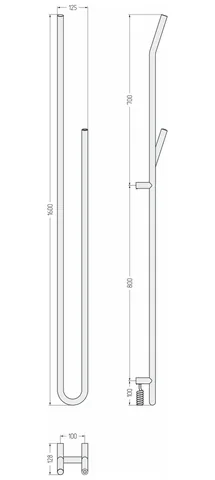 Полотенцесушитель, Сунержа, Локон, шгв 125*128*1600, нижнее справа, цвет-тёмный титан муар — изображение 1