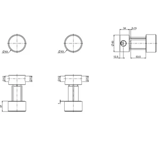 Вентиль, Quadro design, Stereo, запорный, 1/2", в комплекте-2 шт, цвет-Steel Brushed — изображение 1