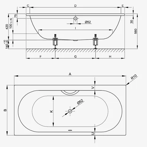Ванна, Bette, BetteStarlet, шгв 1800*800*420, цвет-белый — изображение 1