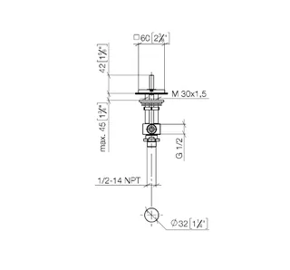 Вентиль, Dornbracht, MEM, запорный, холодный, 1/2", цвет-хром — изображение 1