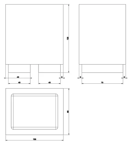 Стакан, Gessi, Rettangolo, шгв 105*85*125, цвет-чёрный/Finox Brushed Nickel — изображение 1