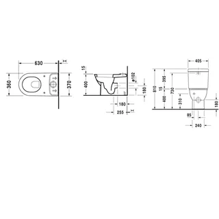 Унитаз напольный, Duravit, Darling New, шгв 370*630*415, цвет-белый — изображение 1