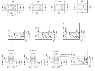Унитаз, Duravit, Starck 3, подвесной, шгв 370*620*345, HygieneGlaze, цвет-белый — изображение 1