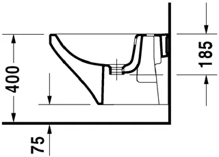 Биде подвесное, Duravit, Durastyle, шгв 370*540*325, цвет-белый — изображение 1