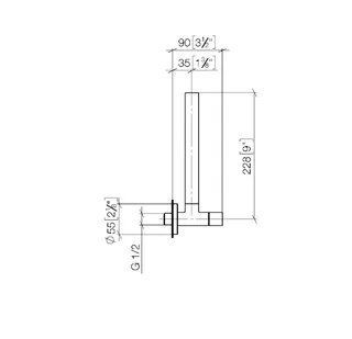 Вентиль, Dornbracht, Series specific, запорный, 1/2", цвет-платина — изображение 1
