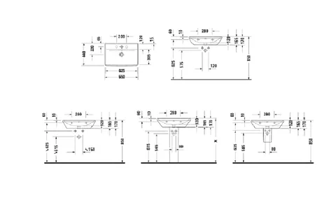 Раковина, Duravit, D-Neo, шгв 650*440*165, отверстия для смесителя-1, цвет-белый — изображение 1