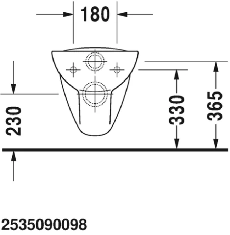 Унитаз, Duravit, D-Code, подвесной, шгв 355*545*340, цвет-белый (стар.арт 2535090000) — изображение 6