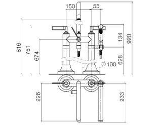 Смеситель для ванны и душа, Dornbracht, Vaia, напольный, цвет-Dark Platinum сатинированная — изображение 1