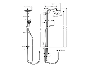 Душевой гарнитур, Hansgrohe, Crometta S, цвет-хром — изображение 1