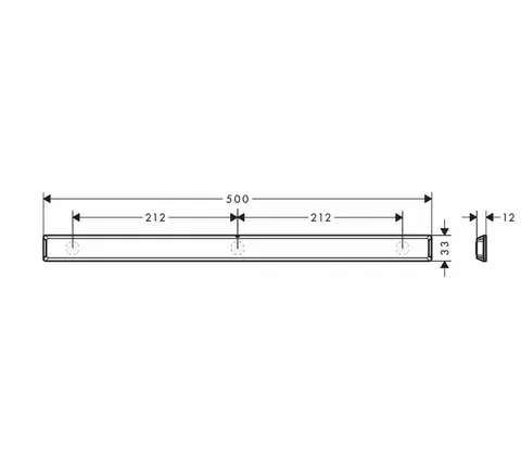 Штанга для душа, Hansgrohe, WallStoris, 500, цвет-белый матовый — изображение 1