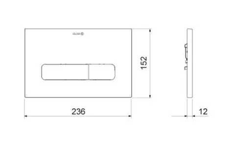 Клавиша смыва, Kludi, UNIFIX, для унитаза, шгв 236*12*152, подходит для KLUDI-UNIFIX, цвет-белый — изображение 1
