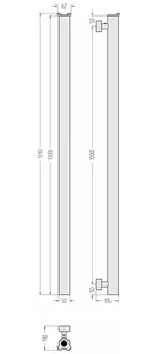 Полотенцесушитель, Сунержа, Гренадер I , шгв 62*110*1310, цвет-чёрный матовый — изображение 1