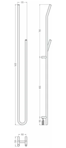 Полотенцесушитель, Сунержа, Локон, правый, шгв 125*128*1600, кабель с вилкой, цвет-золотой шёлк — изображение 1