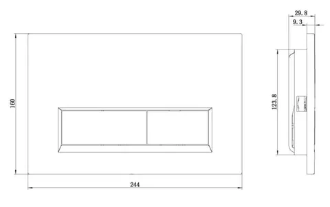 Клавиша смыва, Kludi, UNIFIX, для унитаза, шгв 244*9,3*160, подходит к Geberit Sigma, цвет-никель брашированный — изображение 1