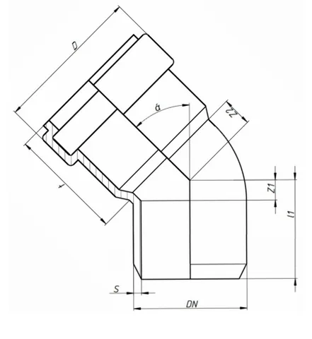 Отвод, Ostendorf, Skolan Safe, SKB, 67°, 75, PP-MD, цвет-RAL 7035 светло-серый — изображение 1