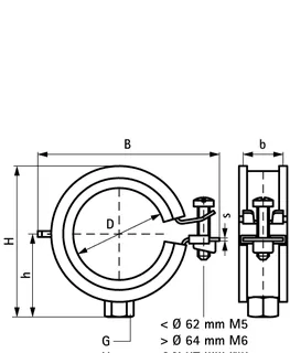 Хомут, BIS KSB1, M8, D-54, с вкладышем epdm — изображение 1