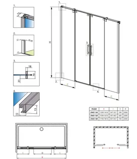 Неподвижная стенка, Radaway, Espera DWD, комплект, шв 1400*2000, хром, цвет стекла-прозрачный, Easy Clean — изображение 1