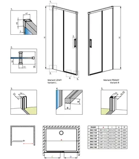 Дверь, Radaway, шв 1100*2005, петли-слева, хром, цвет стекла-прозрачный, Easy Clean — изображение 1