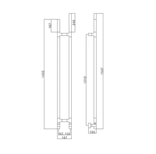 Полотенцесушитель, Margaroli, Arcobaleno, шгв 187*105*1537, цвет-никель брашированный — изображение 1