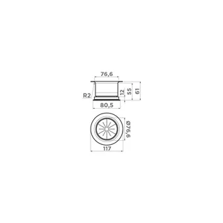 Сменная горловина для измельчителя, OMOIKIRI, NAGARE NA-04-AB022, цвет: античная латунь. — изображение 1