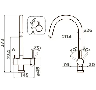 Смеситель для кухни, Omoikiri, Yamada-P, цвет-espresso — изображение 1