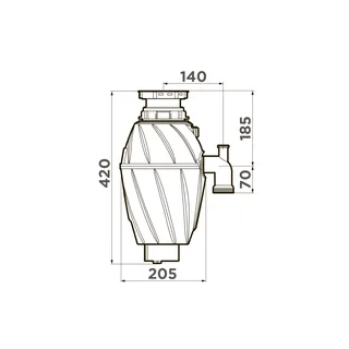 Измельчитель пищевых отходов, OMOIKIRI, Nagare 1000 — изображение 1