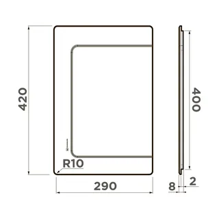 Доска разделочная, Omoikiri, CB-Basic, шгв 290*420*8, цвет-графит — изображение 1