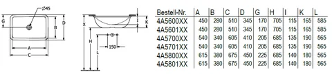 Раковина, Villeroy&Boch, Loop&Friends, шгв 540*340*190, отверстия для смесителя-отсутствуют, CeramicPlus, цвет-камень белый — изображение 1