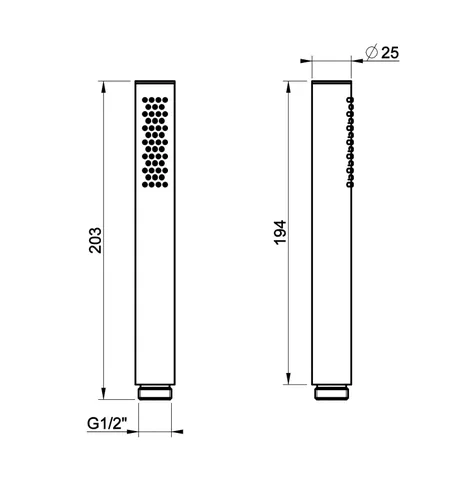 Ручной душ, Gessi, 316 Bath-Shower, 25, цвет-Copper Brushed PVD — изображение 1