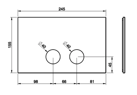 Клавиша смыва, Gessi, FLUSH PLATES, RIGATO, для унитаза, шв 245*155, цвет-Aged Bronze — изображение 1
