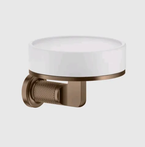 Мыльница, Gessi, Inciso, шгв 115*125*84, цвет-белый/Copper Brushed PVD — изображение 1