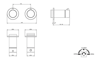 Смеситель для душа, Gessi, Anello, цвет-Finox Brushed Nickel — изображение 1