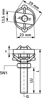 Болт монтажный, BIS RapidRail Hammerfix, M10, 60, оцинкованная сталь — изображение 1