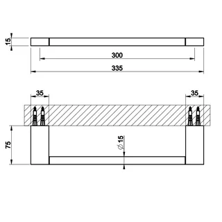 Полотенцедержатель, Gessi, Origini, шгв 335*75*15, цвет-Copper Brushed PVD — изображение 1