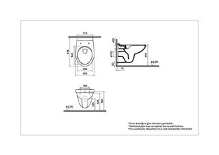 Унитаз, Vitra, S10, подвесной, шгв 355*535*350, VitrA Hygiene, цвет-белый, тип дефекта - маленькие вздутия — изображение 1