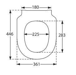 Сиденье для унитаза, Villeroy&Boch, Subway 3.0, шг 374*438, CeramicPlus, цвет-Stone White — изображение 1