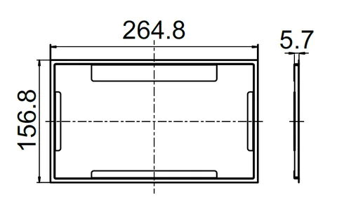 Дистанционная рамка, Villeroy&Boch, ViConnect, шв 265*157, для установочного комплекта, сатинированная нержавеющая сталь — изображение 1