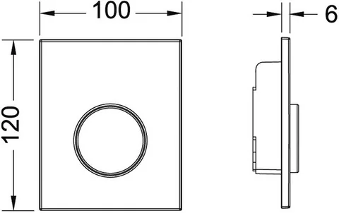 Клавиша смыва для писсуара, TECE, TECEloop Urinal, шгв-100*6*120, цвет-белый — изображение 1