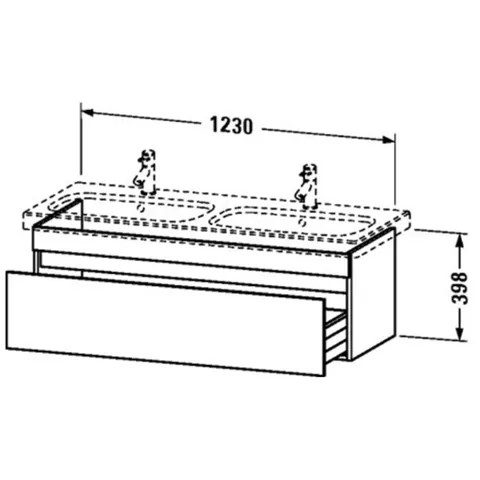 Тумба под раковину, Duravit, Durastyle, шгв 1230*448*398, раковина-необходимо заказать, цвет-базальт матовый — изображение 1