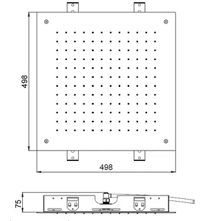 Верхний душ, Almar, Shower Heads built-n, 498*498, цвет-черный матовый (Товар заказной, возврату не подлежит) — изображение 1