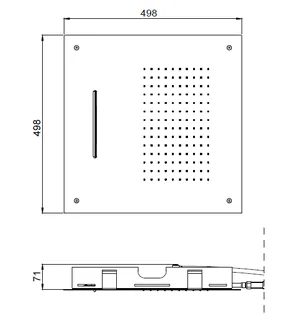 Верхний душ, Almar, Shower Heads built-n, 498*498, цвет-Gun Metal Brushed PVD (Товар заказной, возврату не подлежит) — изображение 1