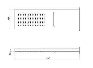 Верхний душ, Almar, Wall Mounted head showers, 537*165, цвет-черный матовый (Товар заказной, возврату не подлежит) — изображение 1